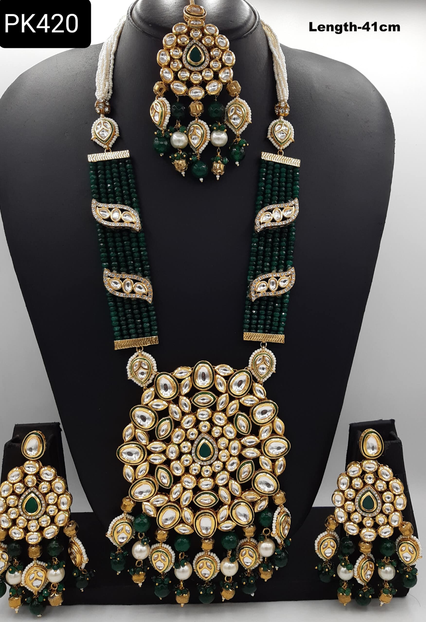 Farhat Green Onyx Necklace – OMVAI India