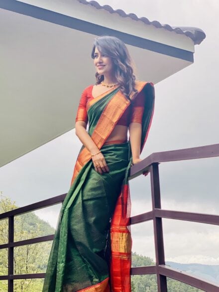 Bottle green maharani silk paithani saree – OnlyPaithani