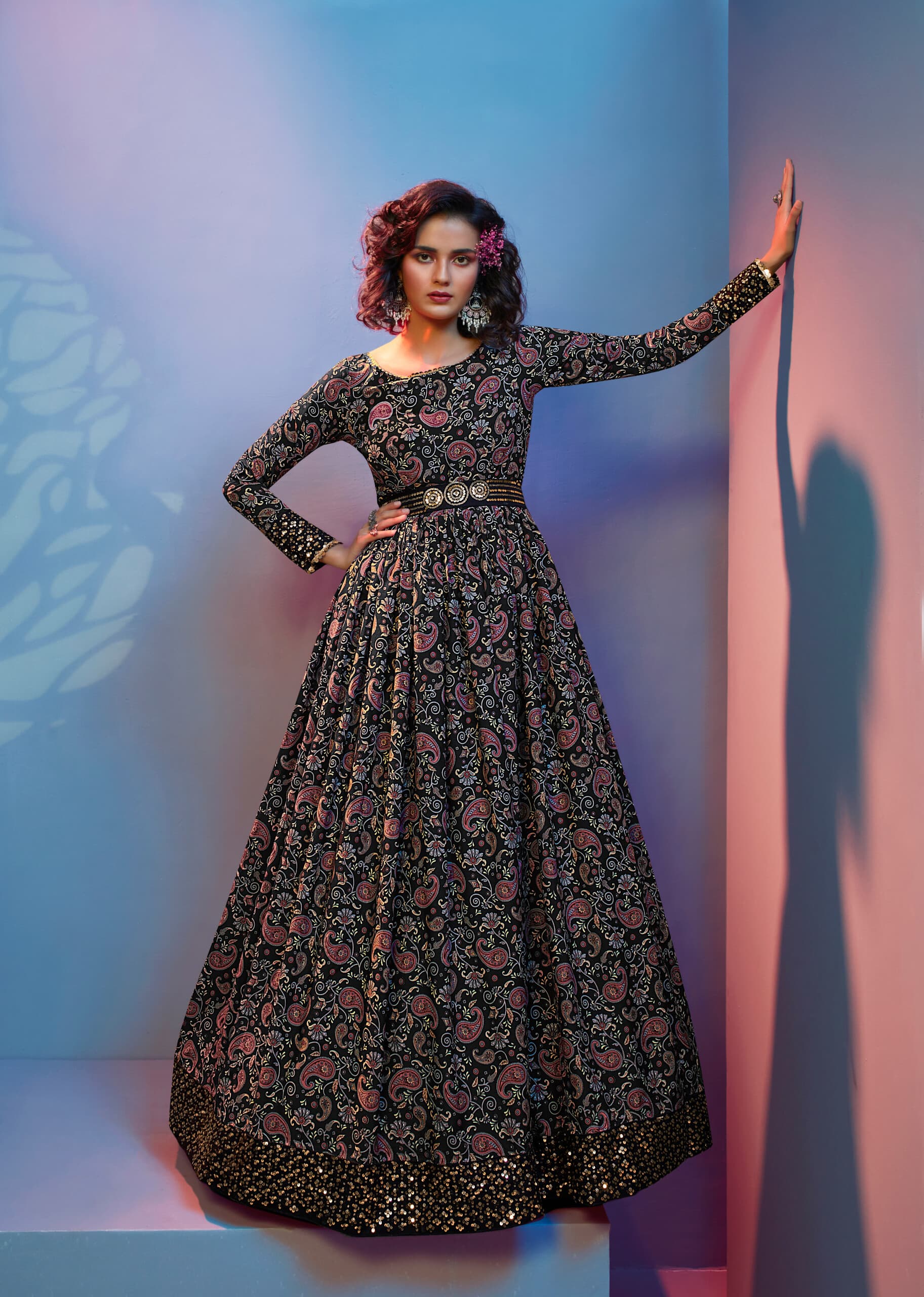Crepe anarkali dresses store