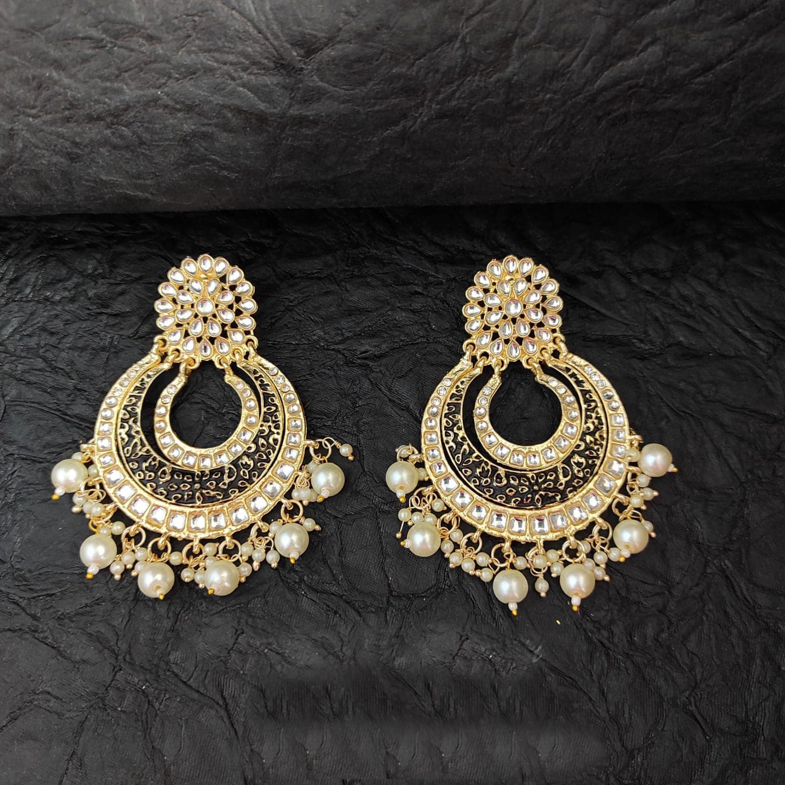 Get Multicoloured Stone Detail Layered Meenakari Earrings at  299  LBB  Shop
