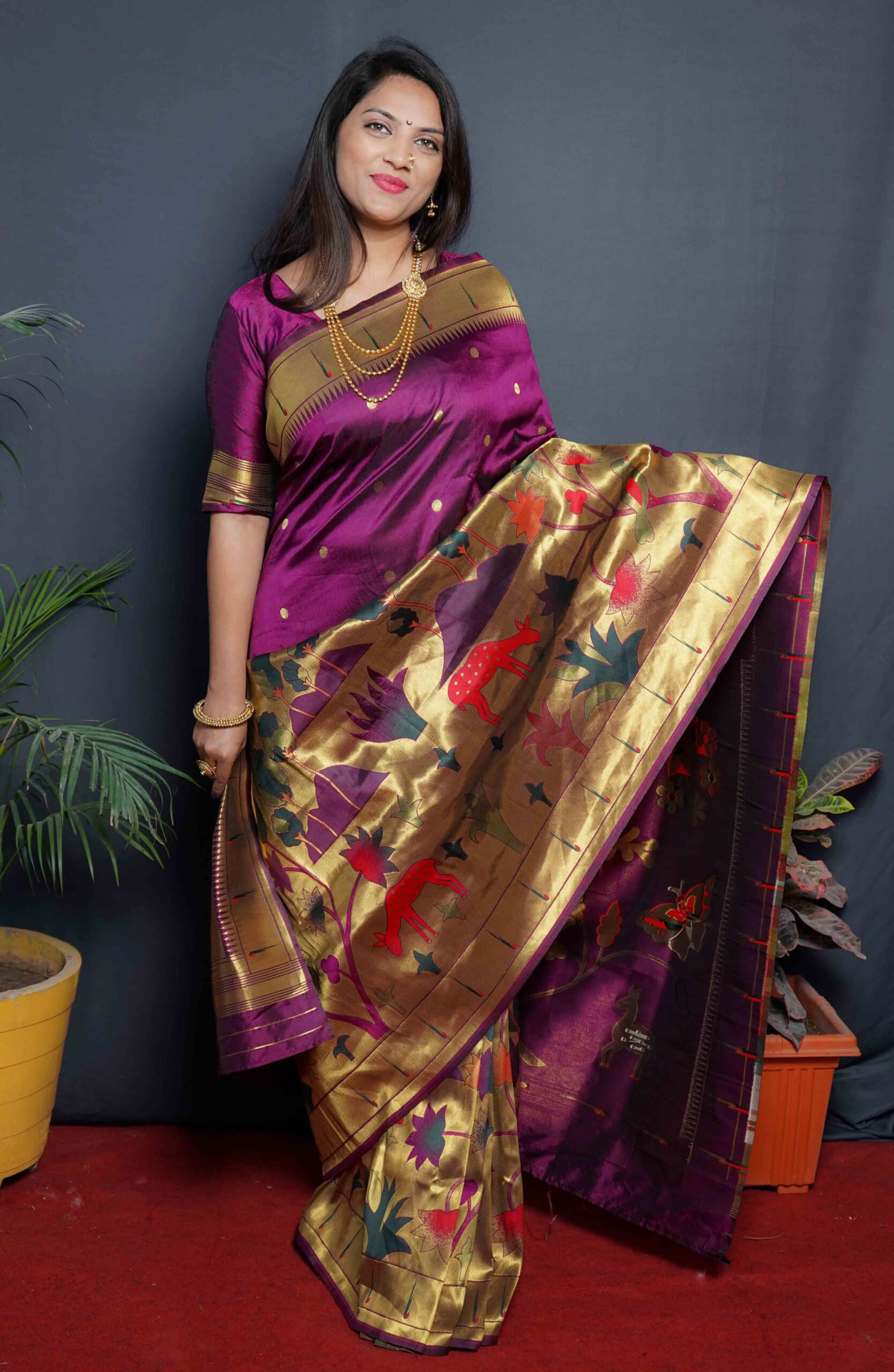 Buy Function Special Paithani Saree (Purple) gnp011191