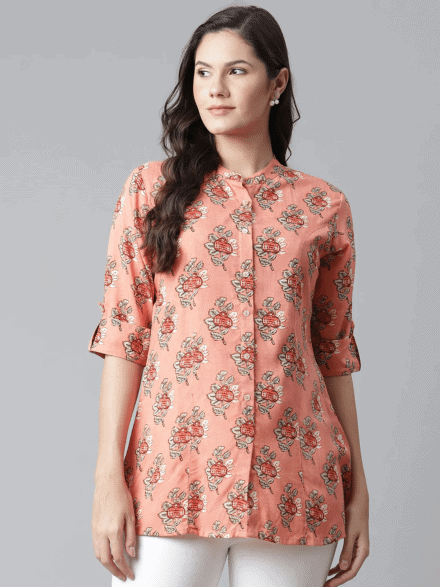 Buy Women Light Grey  Blue Cotton Printed Regular Fit Kurti online   Looksgudin