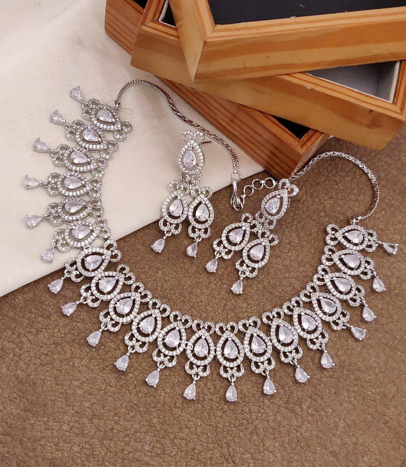 Whistle Crystal Drop Earrings, Imitation Silver - Fashion Jewellery