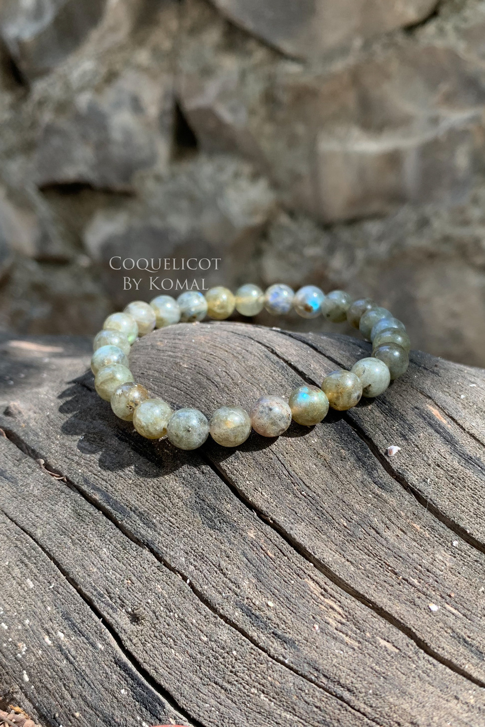 Labradorite Gemstone Bracelet with Sterling Silver Ball – Good Charma