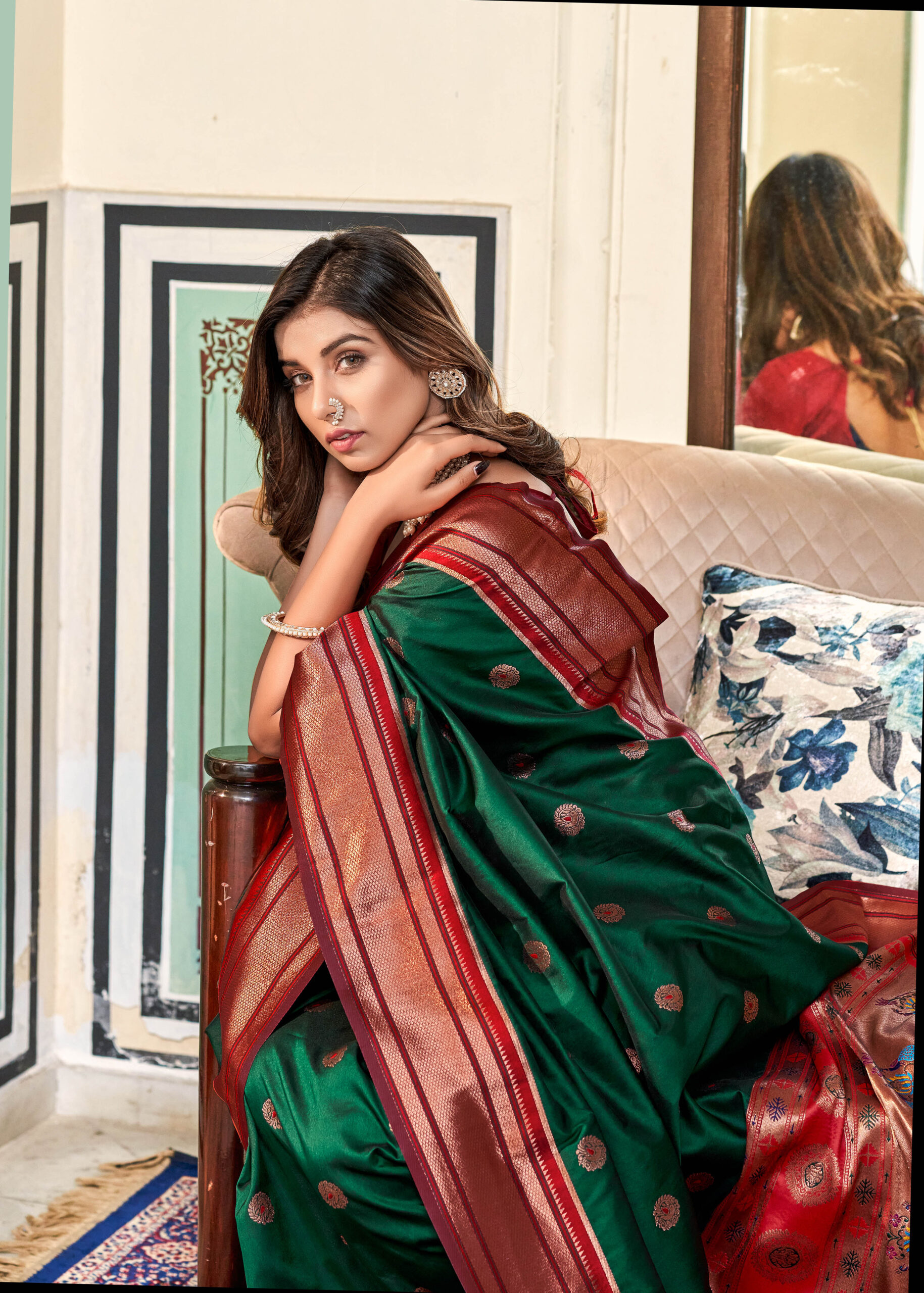 Banarasi Soft Silk Saree AAYNA-5012 at Rs.599/Piece in surat offer by sakhi  clothing